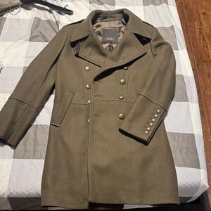 ZARA Olive MILITARY Coat